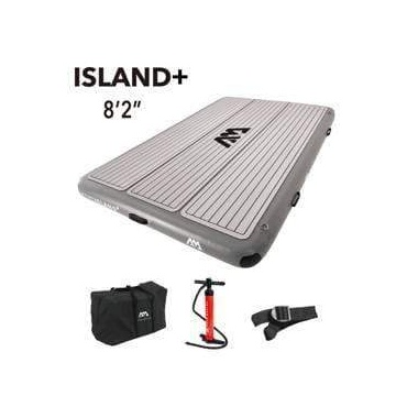 ISLAND+ - Inflatable Air Platform 2.5*1.6m/15cm Thickness, with full deck of EVA footpad (high pressure hand pump included)