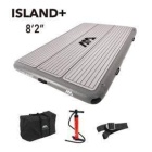 ISLAND+ - Inflatable Air Platform 2.5*1.6m/15cm Thickness, with full deck of EVA footpad (high pressure hand pump included)